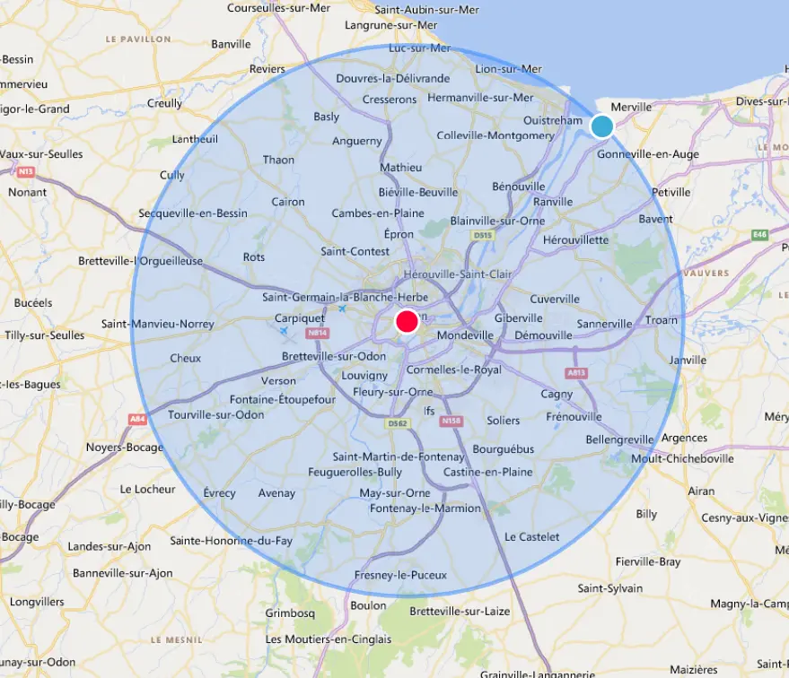 Notre secteur d'intervention : Caen et sa région